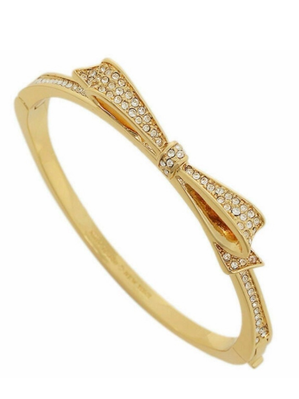 kate spade all tied up bow crystal bangle bracelet NWT